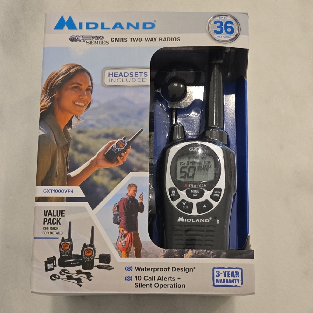 Black Two-Way Radio with Headsets